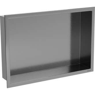 Zapustená polica Mexen X-Wall-R s prírubou 45 x 30 cm, kartáčovaná pištoľovo sivá - 19E0453010