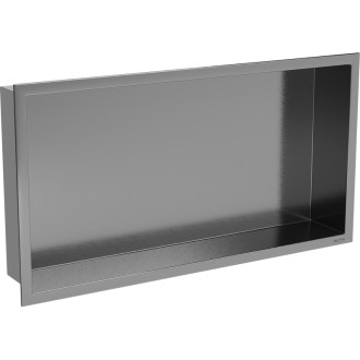 Zapustená polica Mexen X-Wall-R s prírubou 60 x 30 cm, kartáčovaná pištoľovo sivá - 19E0603010