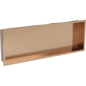 Zapustená polica Mexen X-Wall-R s prírubou 90 x 30 cm, kartáčovaná meď - 19C0903010