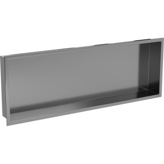 Zapustená polica Mexen X-Wall-R s prírubou 90 x 30 cm, kartáčovaná pištoľovo sivá - 19E0903010