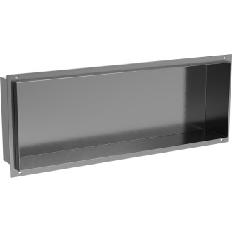 Mexen X-Wall-NR zapustená polica bez okraja 60 x 20 cm, kartáčovaná pištoľovo sivá - 19E1602010