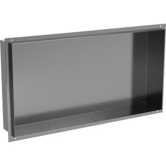 Mexen X-Wall-NR zapustená polica bez okraja 60 x 30 cm, kartáčovaná pištoľovo sivá - 19E1603010