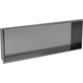 Mexen X-Wall-NR zapustená polica bez okraja 90 x 30 cm, kartáčovaná pištoľovo sivá - 19E1903010