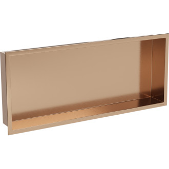 Zapustená polica Mexen X-Wall-R s prírubou 75 x 30 cm, kartáčovaná meď - 19C0753010