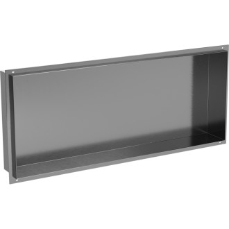 Mexen X-Wall-NR zapustená polica bez okraja 75 x 30 cm, kartáčovaná pištoľovo sivá - 19E1753010
