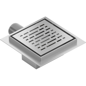 Podlahový vpust Mexen Flat-Q M01 štvorcový 12 x 12 cm, nerezová oceľ - 1010312