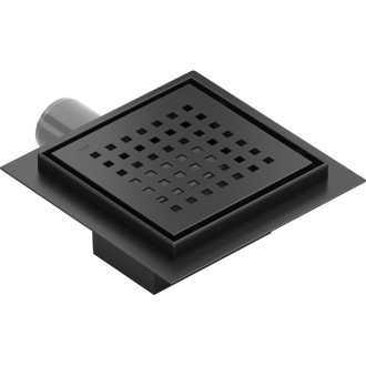 Podlahový vpust Mexen Flat-Q M08 štvorcový 15 x 15 cm, čierna - 1710515