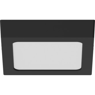 Stropné LED svietidlo Mexen LDSS, prisadené, 17 x 17 cm, 12 W, neutrálna biela - 4000K, 960 lm, čierna - L213-017-1240-70