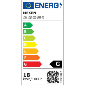 Stropné LED svietidlo Mexen LDSS, prisadené, 22 x 22 cm, 18 W, studená teplota - 6500 K, 1440 lm, čierne - L213-022-1865-70