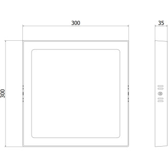 Stropné LED svietidlo Mexen LDSS, prisadené, 30 x 30 cm, 24 W, studená teplota - 6500 K, 1920 lm, čierne - L213-030-2465-70