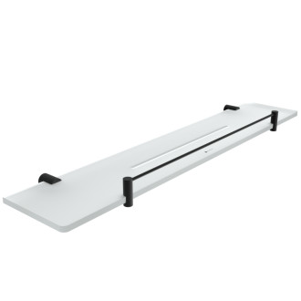Nimco Čierna polica IXI s ohrádkou, 60 cm BRC X460-X-90