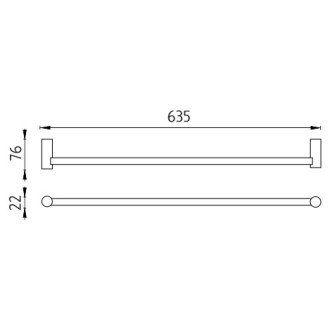 Nimco Držiak na uteráky, 63 cm BR 11061-26