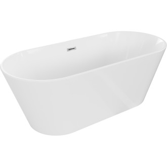Voľne stojaca vaňa Mexen Flavia 150 x 75 cm, biela, chrómovaný prepad - 54031507500