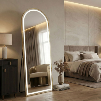 Zrkadlo LED Orbit 60x170cm Brush Gold