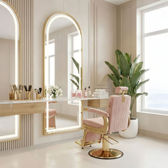 Zrkadlo LED Orbit 60x170cm Brush Gold