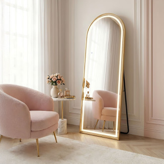 Zrkadlo LED Orbit 60x170cm Brush Gold