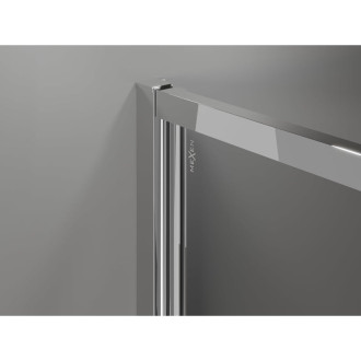 Mexen Exo-3S trojstenný výklopný sprchovací kút 90 x 80 cm, priehľadný, chróm - 814-090-080-01-00-3S