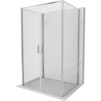 Mexen Exo-3S trojstenný výklopný sprchovací kút 70 x 85 cm, priehľadný, chróm - 814-070-085-01-00-3S