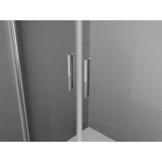 Mexen Exo-3S trojstenný výklopný sprchovací kút 110 x 80 cm, priehľadný, chróm - 814-110-080-01-00-3S