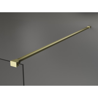 Rovný držiak Mexen pre sprchovú stenu 10 mm, kartáčované zlato - 830-10-55