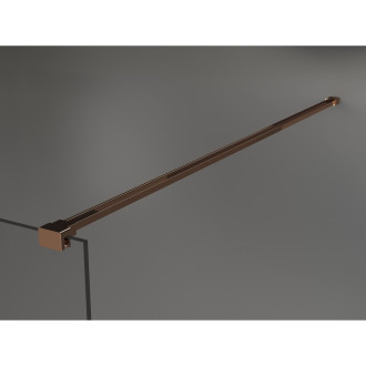 Rovný držiak Mexen pre sprchovú stenu 10 mm, ružové zlato - 830-10-60
