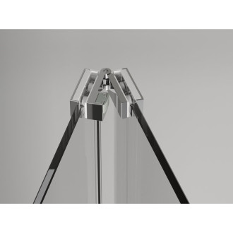 Mexen Exo-3S trojstenný skladací sprchovací kút 100 x 70 cm, priehľadný, chróm - 816-100-070-01-00-3S