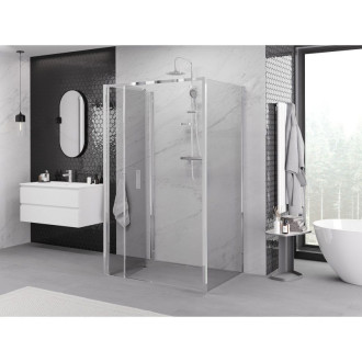 Mexen Exo-3S trojstenný skladací sprchovací kút 85 x 80 cm, priehľadný, chróm - 816-085-080-01-00-3S
