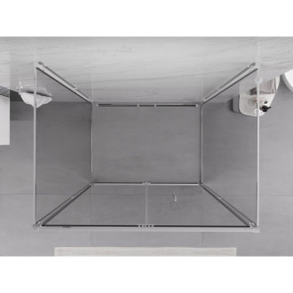 Sprchovací kút Mexen Exo-3S s 3 stenami, skladací, 70 x 110 cm, priehľadný, chróm - 816-070-110-01-00-3S