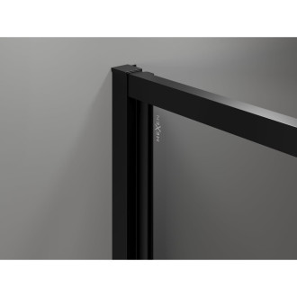 Mexen Exo-3S trojstenný výklopný sprchovací kút 70 x 75 cm, priehľadný, čierny - 814-070-075-70-00-3S