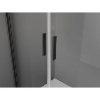 Mexen Exo-3S trojstenný výklopný sprchovací kút 70 x 85 cm, priehľadný, čierny - 814-070-085-70-00-3S