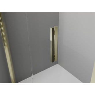 Sprchovací kút Mexen Exo-3S s 3 stenami, skladací, 100 x 75 cm, priehľadný, zlatý - 816-100-075-50-00-3S