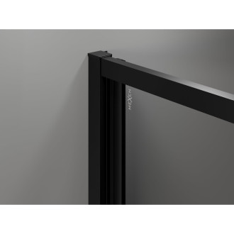 Sprchovací kút Mexen Exo-3S s 3 stenami, skladací, 95 x 75 cm, priehľadný, čierny - 816-095-075-70-00-3S