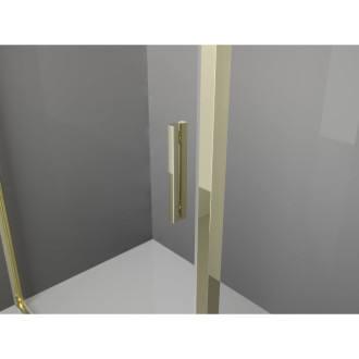 Mexen Exo-3S trojstenný výklopný sprchovací kút 80 x 120 cm, priehľadný, zlatý - 817-080-120-50-00-3S