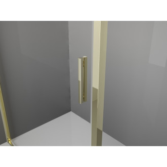 Mexen Exo-3S trojstenný výklopný sprchovací kút 95 x 80 cm, priehľadný, zlatý - 819-095-080-50-00-3S