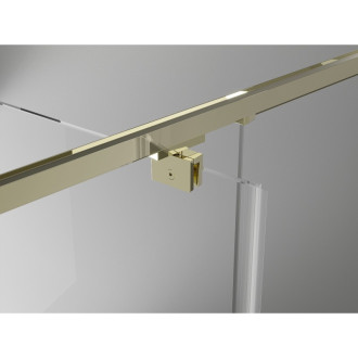 Mexen Exo-3S trojstenný výklopný sprchovací kút 95 x 85 cm, priehľadný, zlatý - 819-095-085-50-00-3S