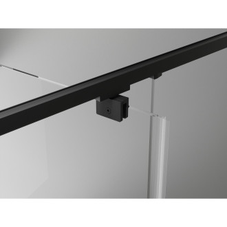 Mexen Exo-3S trojstenný výklopný sprchovací kút 155 x 75 cm, priehľadný, čierny - 819-155-075-70-00-3S