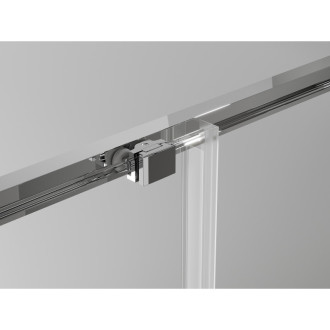 Mexen Exo-3S sprchovací kút s tromi stenami, posuvný, 190 x 80 cm, priehľadný, chróm - 8151-190-080-01-00-3S