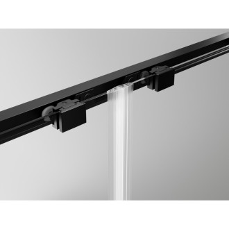 Mexen Exo-3S trojstenný posuvný sprchovací kút 200 x 70 cm, priehľadný, čierny - 8151-200-070-70-00-3S