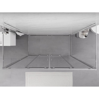 Mexen Exo-3S trojstenný posuvný sprchovací kút 190 x 70 cm, priehľadný, chróm - 8152-190-070-01-00-3S