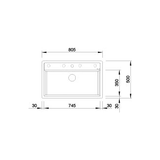Blanco DALAGO 8-F 516640 jednodrez bez odkvapu aluminium drez do roviny