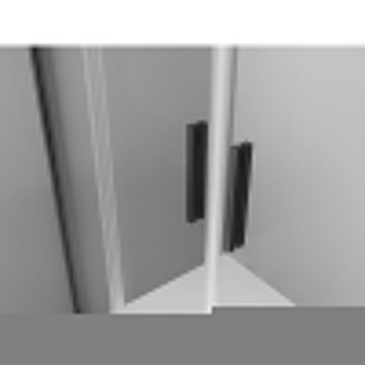 Mexen Exo-3S trojstenný posuvný sprchovací kút 130 x 80 cm, priehľadný, čierny - 8152-130-080-70-00-3S