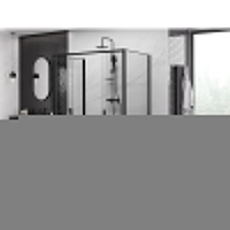 Mexen Exo-3S trojstenný posuvný sprchovací kút 140 x 95 cm, priehľadný, čierny - 8152-140-095-70-00-3S