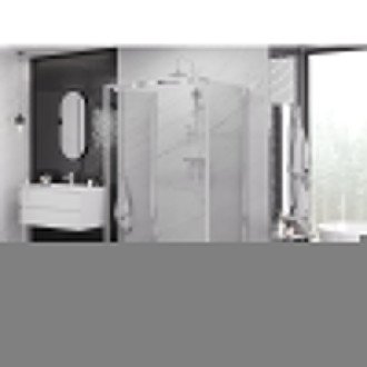 Mexen Exo-3S trojstenný výklopný sprchovací kút 85 x 100 cm, priehľadný, chróm - 8181-085-100-01-00-3S