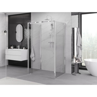 Mexen Exo-3S trojstenný výklopný sprchovací kút 80 x 120 cm, priehľadný, chróm - 8181-080-120-01-00-3S