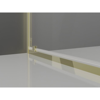 Mexen Exo-3S trojstenný výklopný sprchovací kút 80 x 90 cm, priehľadný, zlatý - 8181-080-090-50-00-3S