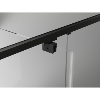 Mexen Exo-3S trojstenný výklopný sprchovací kút 80 x 90 cm, priehľadný, čierny - 8181-080-090-70-00-3S