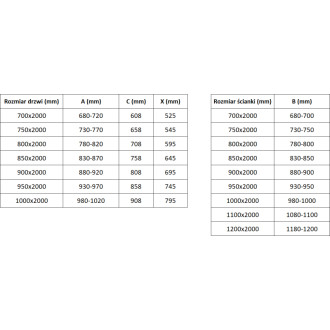 Mexen Exo-3S trojstenný výklopný sprchovací kút 80 x 110 cm, priehľadný, čierny - 8181-080-110-70-00-3S