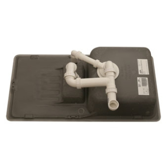 Blanco FAVOS 6 S 519076 drez s odkvapom, obojstranný aluminium drez vstavaný