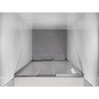 Posuvné sprchové dvere Mexen Exo-3S 80 cm, priehľadné, chróm - 8153-080-000-01-00