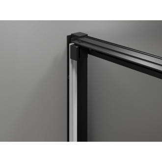 Posuvné sprchové dvere Mexen Exo-3S 95 cm, priehľadné, čierne - 8153-095-000-70-00